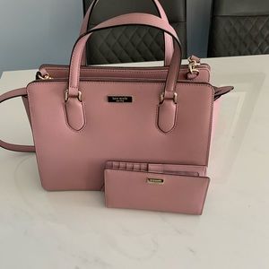 Kate spade pink purse and wallet